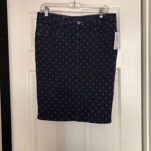 Pilcro | Anthrologie dotted denim skirt